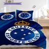 Cruzeiro Esporte Pattern Bedding Quilt Set Quilt Cover Pillowcase Home Decoration Birthday Gift (1 * duvet cover + 2 * pillowcase, without core)