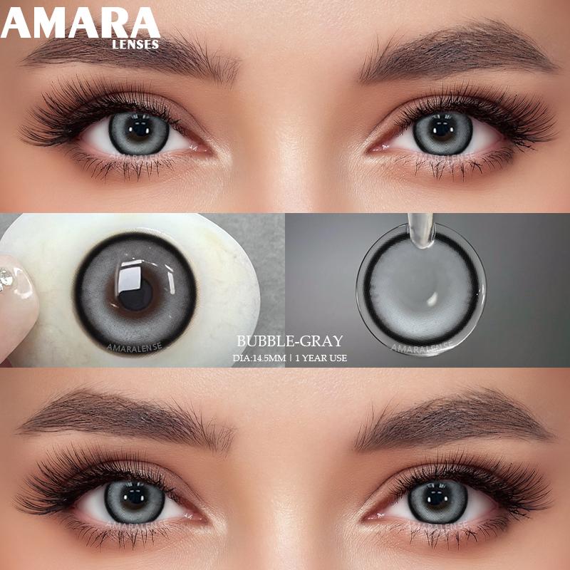 AMARA Blue Colored Contact Lenses for Big Eyes Fashion Lenses Cosmetic Soft Eye Beauty Pupils with Lens Case Exclusive Styles