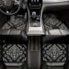 4 Pcs Car Floor Mats Bohemian Pattern European Ethnic Auto Rubber Carpet Universal Interior Accessories for Front and Rear Seats