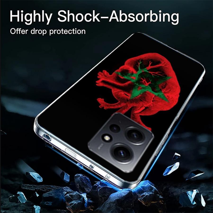 Morocco Flag Soccer Phone Case For Redmi Note 14 15 Pro 5G 13 12 Pro Plus 11 11T 11E 11S 10 Pro 10S 9 9S Cover Cell Clear TPU Ca