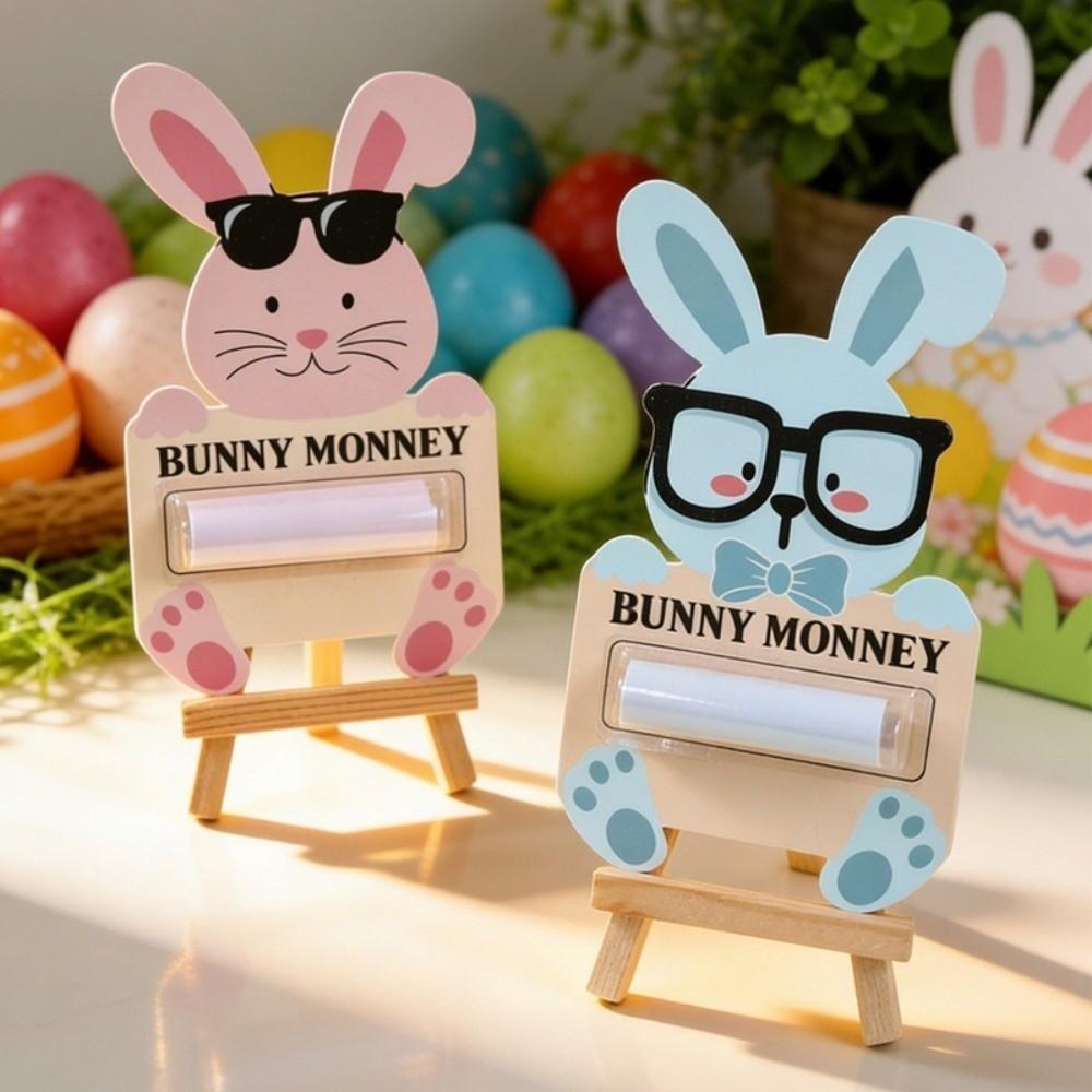 6PCS/SET Portable Easter Cash Holder Funny Money Wallet Bunny Banknote Card  Home Decorations