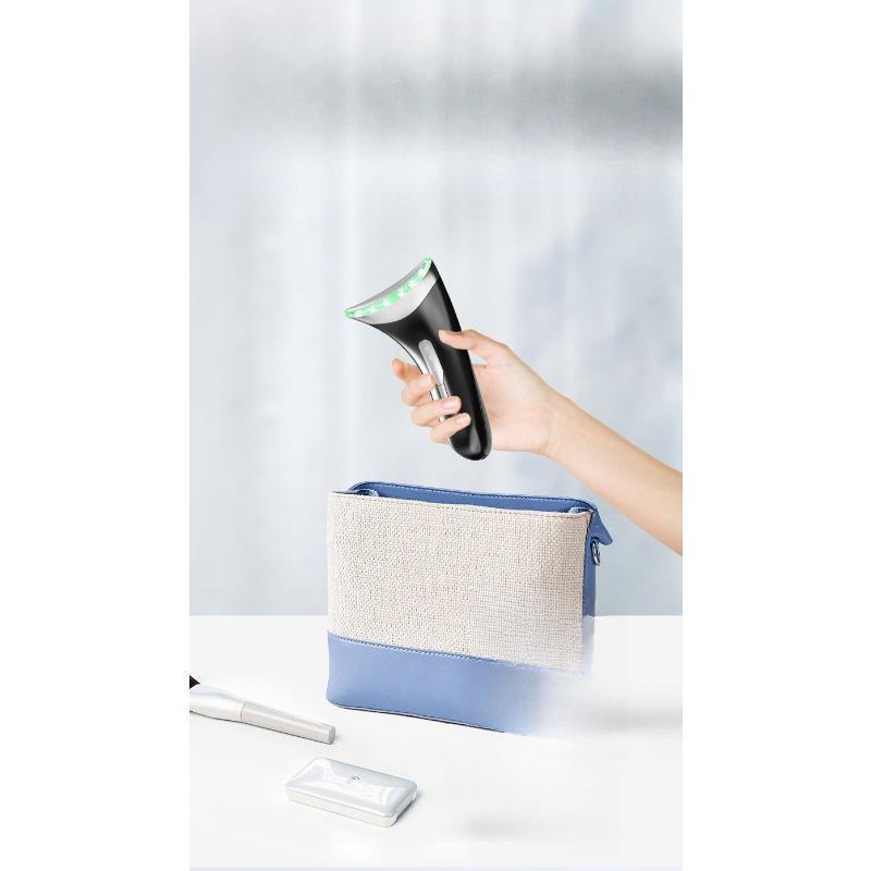 

Новый прибор для красоты шеи Разглаживает морщины на шее Носогубные складки Уход Бьюти-инструмент EMS Микротоковый массажер Омоложение кожи Ионный аппарат чёрный