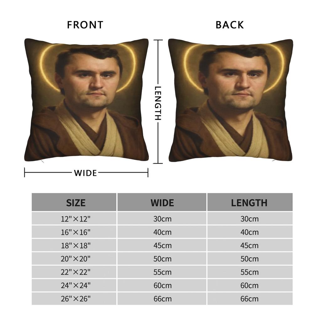 Charlie Kirk Angelic Advocate Pillowcases Morden Pillow Case For Sofa Couch Bed Living Room Soft Pillow Cover