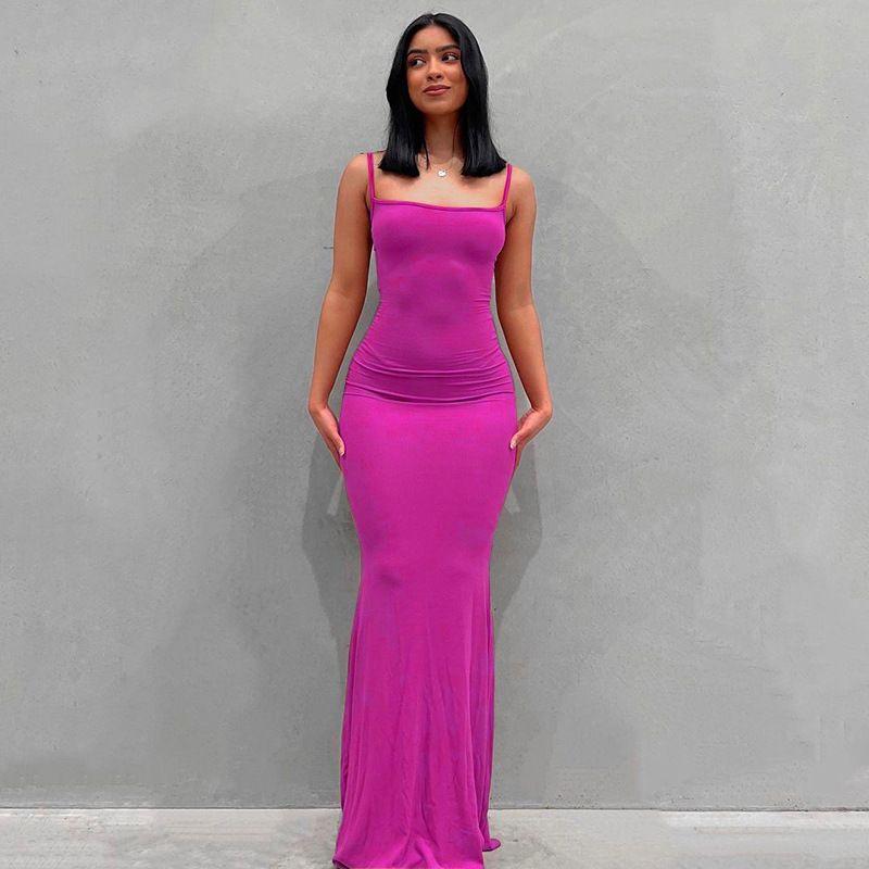 

2025 Pure Desire Slimming Peach Hip Strap Dress Rose Red XL