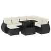 VidaXL Garden Lounge Set 8 Pcs with Cushions Black Braided Resin 3275156