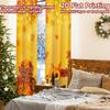 2 Stück, 2D-FLACHDRUCK Vorhänge (Ohne Stange) Herbsternte Digitaldruck auf Feiertagsvorhängen Halbtransparente Vorhänge Vielseitig