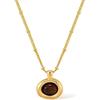 Tiger's Eye Stone Necklace Female, Premium Sweater Chain Maillard Style Collarbone Chain, Amber Necklace
