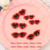Bag of 100 Round Summer Heart Sunglass Flat Back Resin Cabochons DIY Craft for Souvenirs Artificial Style