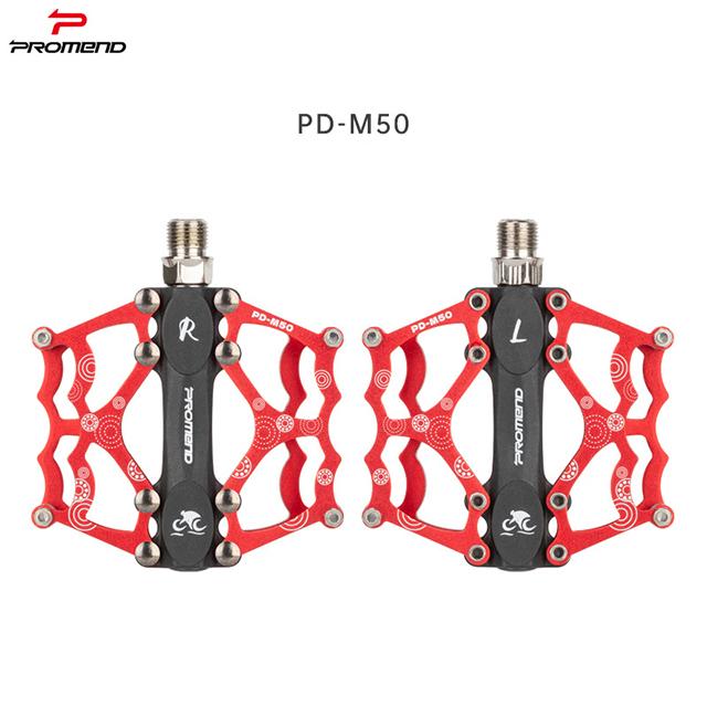 Promend MTB CNC Aluminum Alloy Peilin Bearings Big Flat Pedal Durable Lightweight Comfortable For Mountain Bike Road Gravel Bike