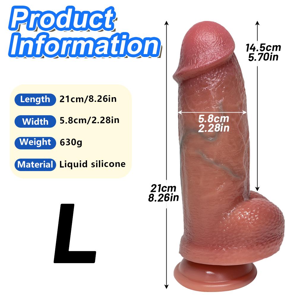 Realistic Dildo Sex Toy for Women Lifelike Skin Dildos with Body-Safe Silicone Suction Cup G-Spot Anal Strap-On Play Adult Sex Toys Penis for Couples