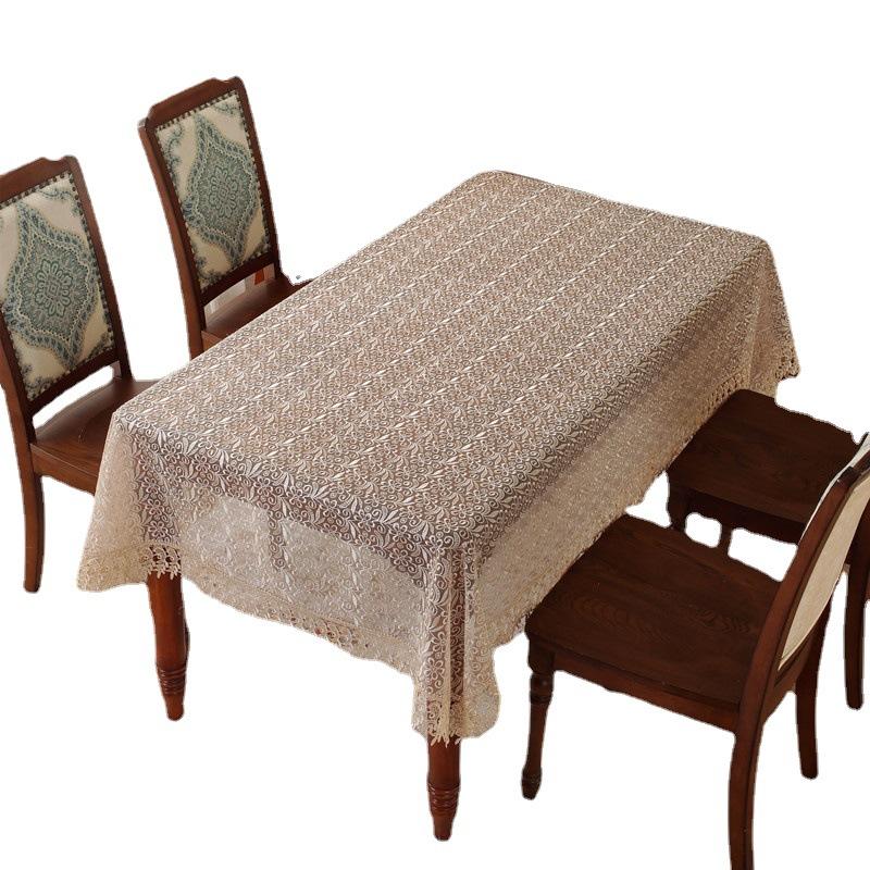 Amazon Lace Embroidery Water-Soluble Lace Pastoral Table Cloth Coffee Table Cover Tablecloth