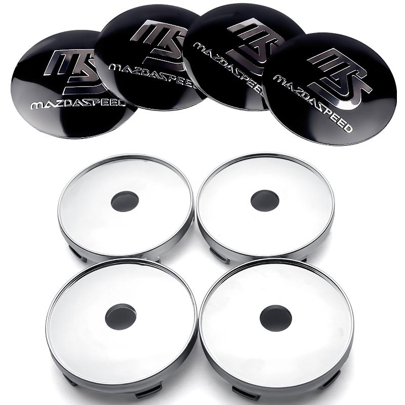 4pcs 56/60mm Car Wheel Center Cover Sticker Hub Cap For Mazda Speed MS 2 3 5 6 323 RX8 MX5 Axela Atenza CX-3 CX-4 CX-5 CX-8 CX-9