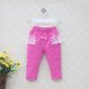 2 Pcs/lot Little Q Children's Clothing British Style Lace Patchwork Beads Trousers Baby Pure Cotton Soft Clothes Girls Kid Fashion Pants
