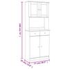 Highboard ALTA 77x35x188 cm Solid Pine Wood