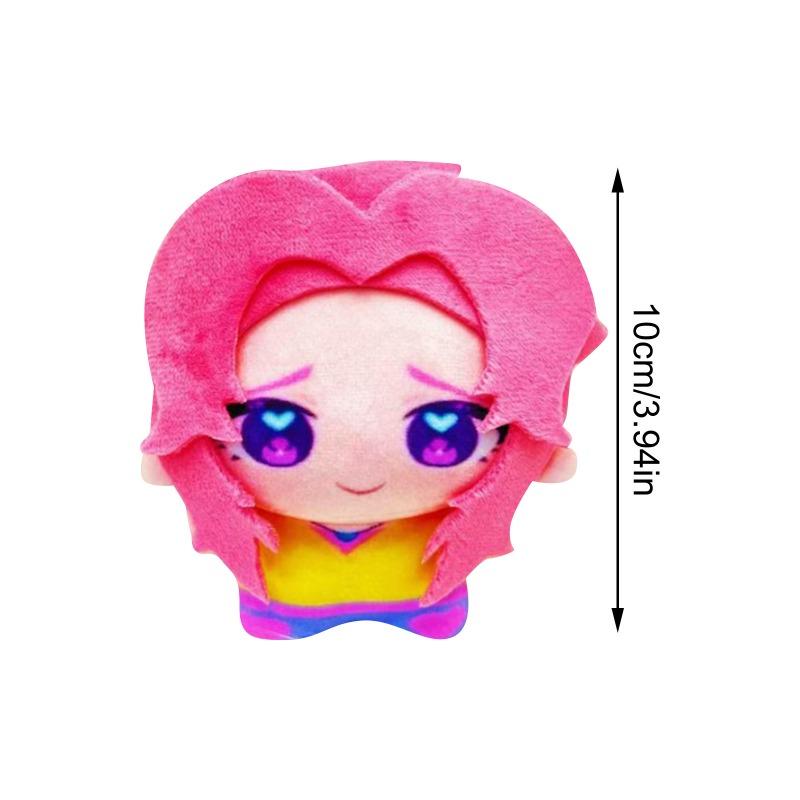 Non-Toxic Kpop Demon Hunters Peripheral Q Version Stuffed Plush Toy Doll Cute Cartoon Print Plush Soft Children Sleeping Pillow Doll Gifts