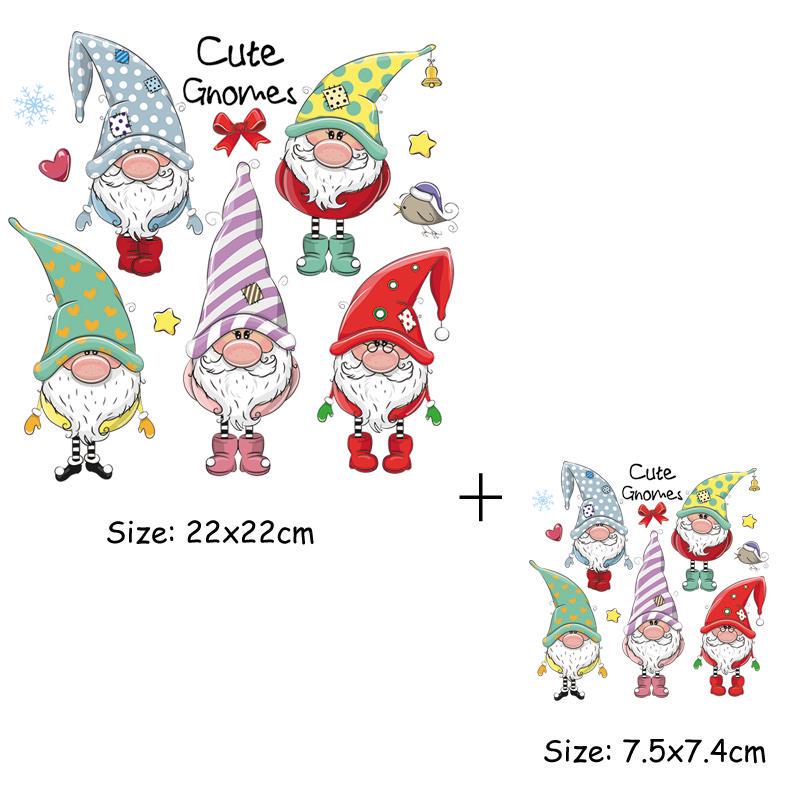 Clothing Badges Patches Cute Gnomes Iron On Fashion Diy Stickers Iron On Patch Christmas Gift