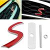 3D Metall S Frontgrill Abzeichen Emblem Aufkleber für Mini für Cooper R50 R52 R53 R56 R Dropshipping