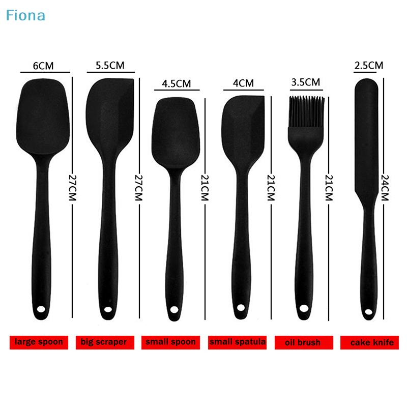 6Pcs Silicone Baking Spatula Cake Cream Spatulas Heat-Resistant Non-stick Kitchen Utensils