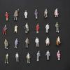 25Pcs Assorted Poses Model Train Layout Miniature People Figurines Perfect For DIY Crafts And Exhibits Decoration