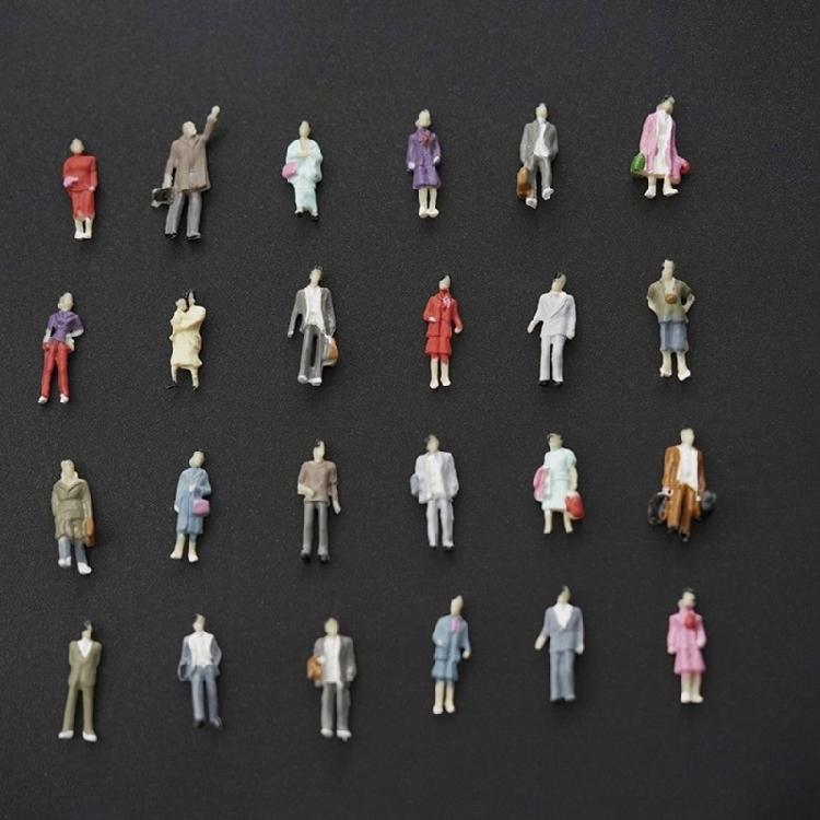 25Pcs Assorted Poses Model Train Layout Miniature People Figurines Perfect For DIY Crafts And Exhibits Decoration