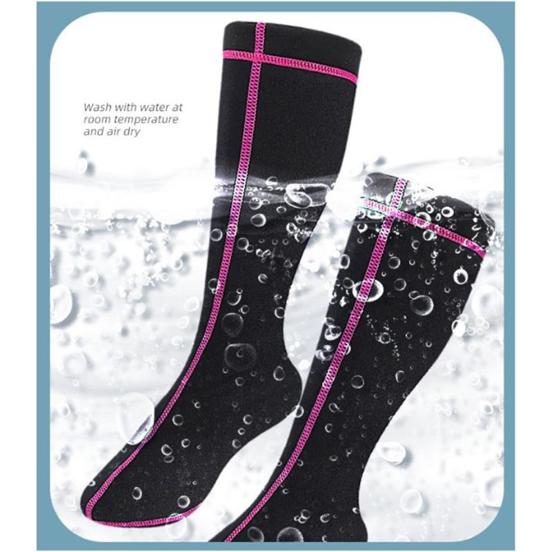 Unisex Antislip Scubas Socks Thick Neoprene Long Tube Length Diving Socks Surfing Booties for Diver and Swimming Coaches