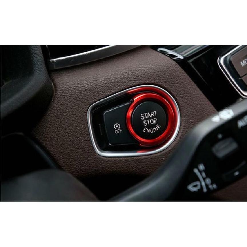 For BMW X3 G01 X4 2018- Red Aluminum Ignition Switch Start Button Ring Trim