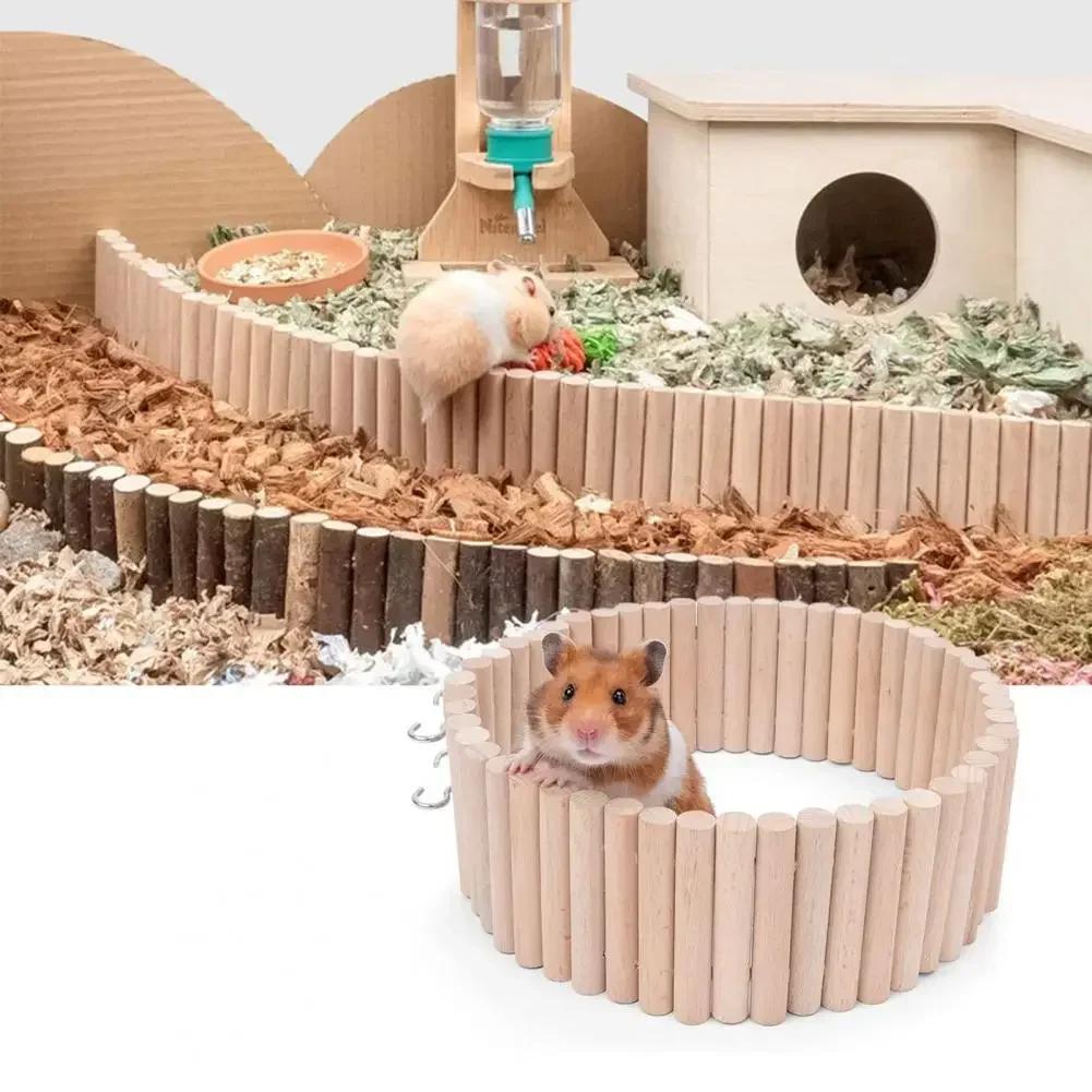 Natural Wood Hamster Parrot Ladder Toy Hamster Climbing Ladder Bridge for Gerbils Pet Bridge Toy Bur-free Bite Resistant