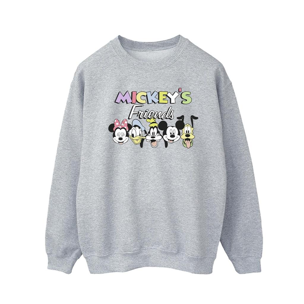 Disney Mens Mickey Mouse And Friends Faces Sweatshirt