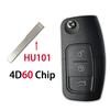 Flip Remote Car Key  433MHz 4D63/4D60 Chip For Ford Fusion Focus Mondeo Fiesta Galaxy F021 HU101 Blade