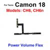 Audio Power Volume Flex Cable For Tecno Camon 17 17P 18 18P 19 20 30 Pro Premier Neo Power Volume Flex Cable Flex Ribbon Repair