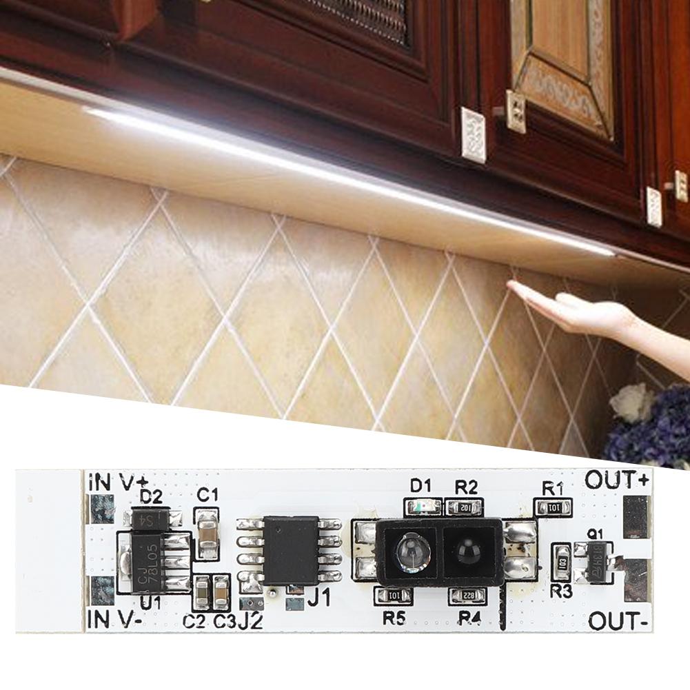 Infrared Reflection Sensor Switch Module Hand Sweep Function for LED Cabinet Lamp DC5V12V