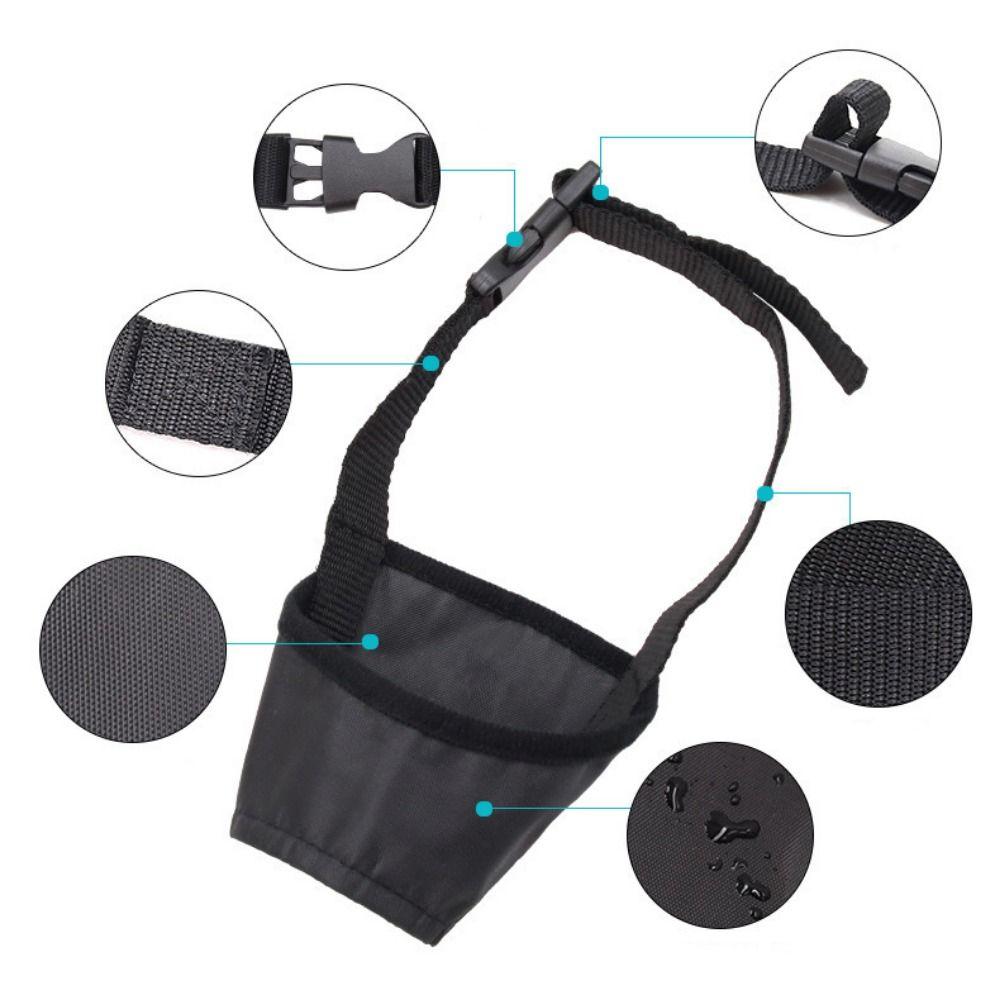 Dog Mouth Guard Cover Adjustable Anti Bite Dogs Soft Polyester Dog Mouth Mask Breathable Dogs Mouth Cover Anti Stop Chewing