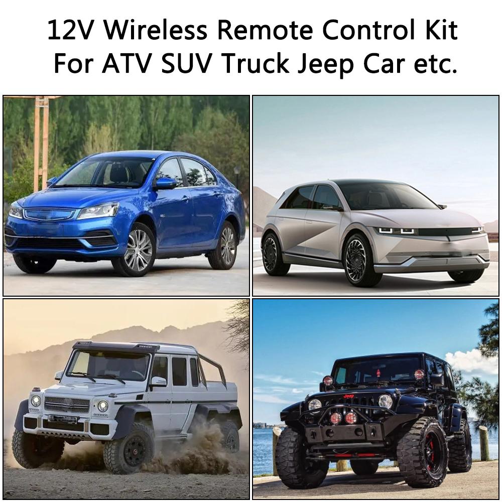 Fernbedienung für Seilwinde, kabelloses Fernbedienungsset für Seilwinde, universell für Jeep, Geländewagen, ATV-Anhänger, kabelloser elektrischer 12-V-24-V-Schalter-Controller