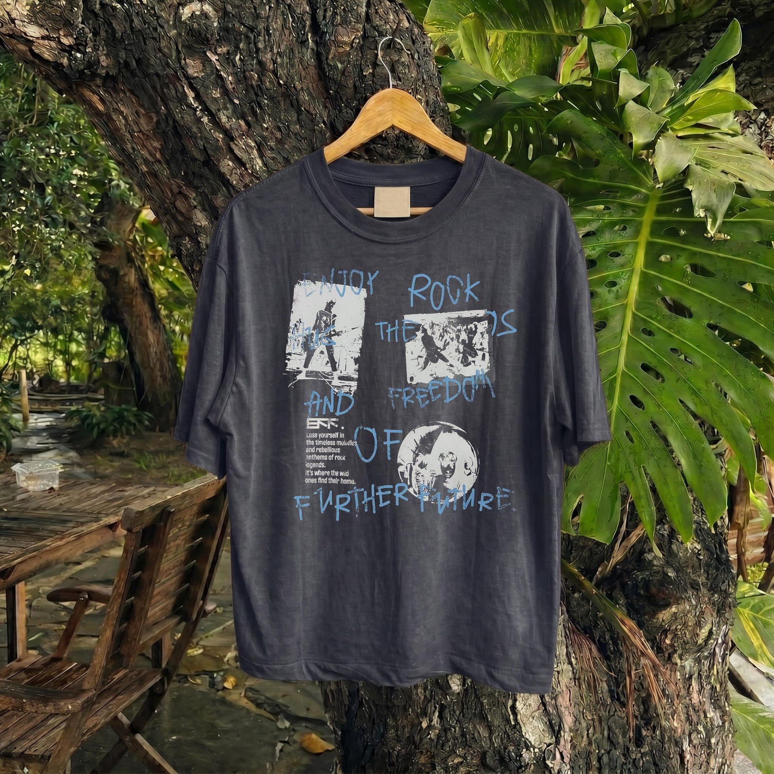 Comfort Colors Enjoy Rock Music Shirt, Vintage Grunge Graphic Tee, Indie Alternative Band Style T Shirt, Retro Streetwear Gift S