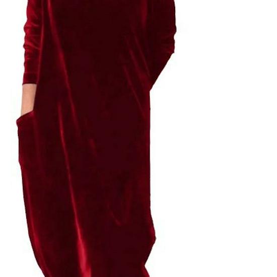 Spring 2023 European-American Slimming Round Neck Long Dress