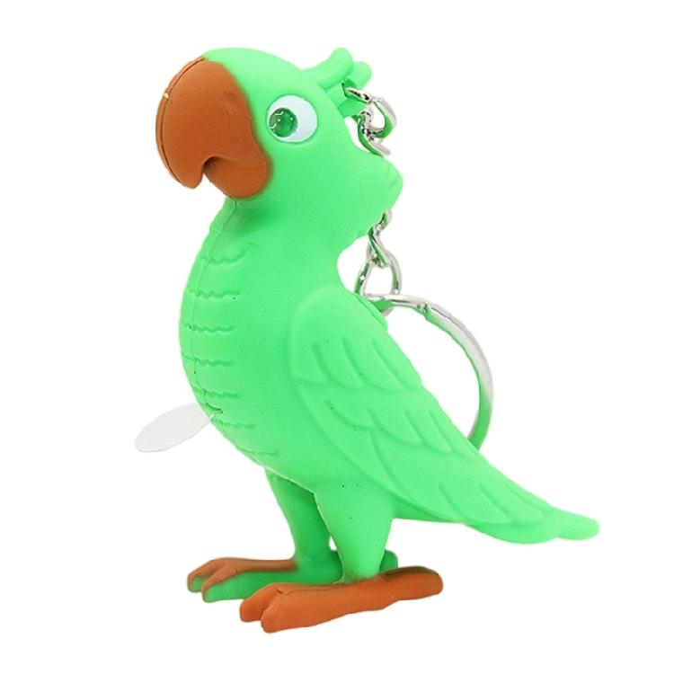 LED Illuminated Parrot Keychain With Animal Sound Effects And Compact Design Unique Key Rings Accessory