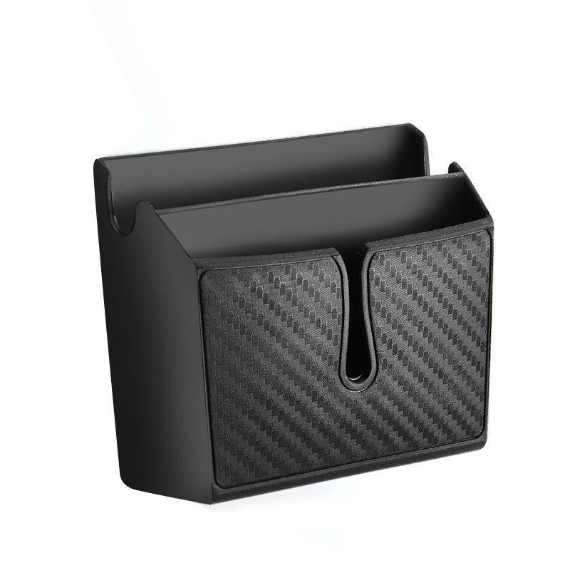 Multifunctional Car Phone Holder & Storage Box with Adhesive Mount