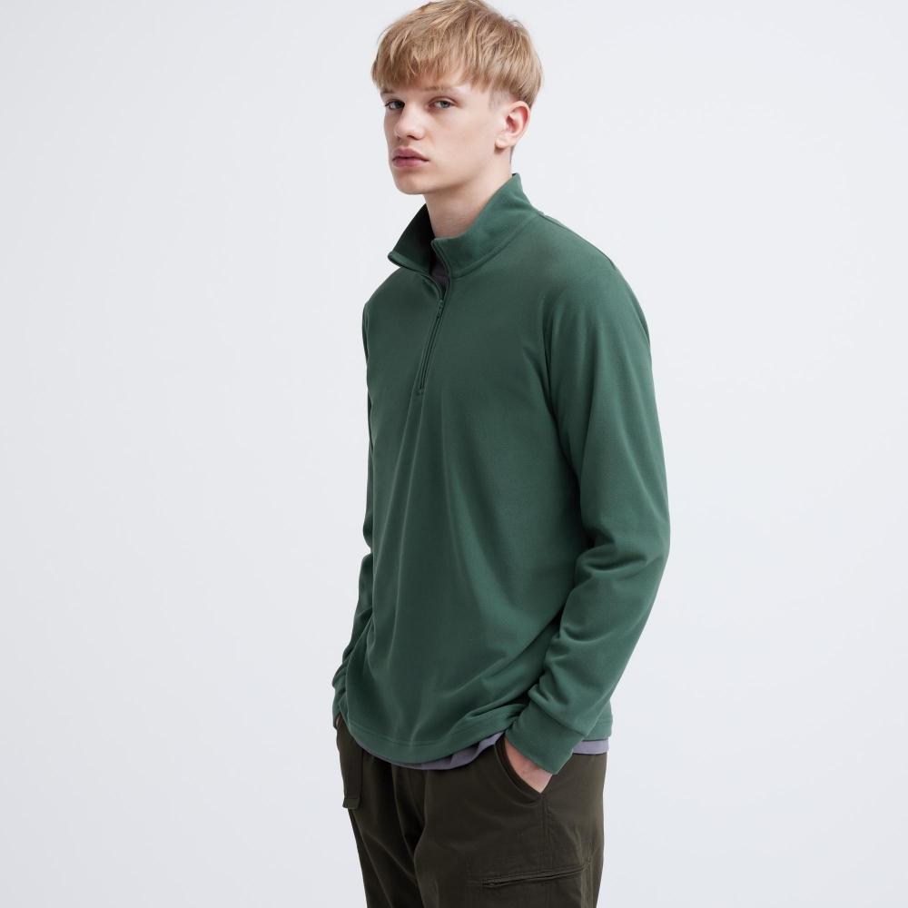 

Флисовая футболка UNIQLO с половиной молний и длинными рукавами