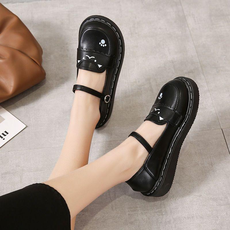Uniform Flat Soft Girl Versatile Student Niche Mary Jane Single Shoes Cute Kitten Small Leather Shoes