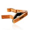 Guitar Medium Grip Wood Grain Capo with Card and Pick Slots