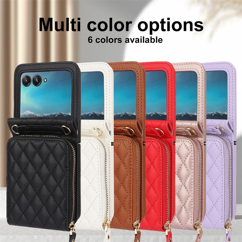 For Motorola Razr 50 Ultra Case Small Fragrance Crossbody Lanyard Skin Friendly Soft Leather Phone Bag Razr Plus 2026 Accessory