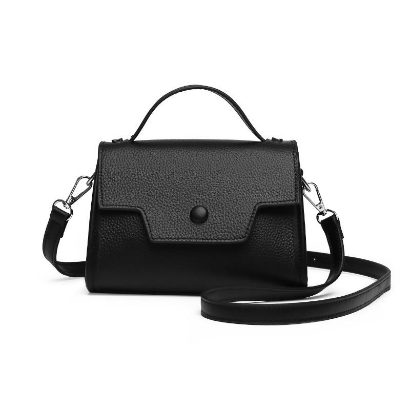 New first-layer cowhide messenger bag simple portable retro niche texture light luxury women's bag