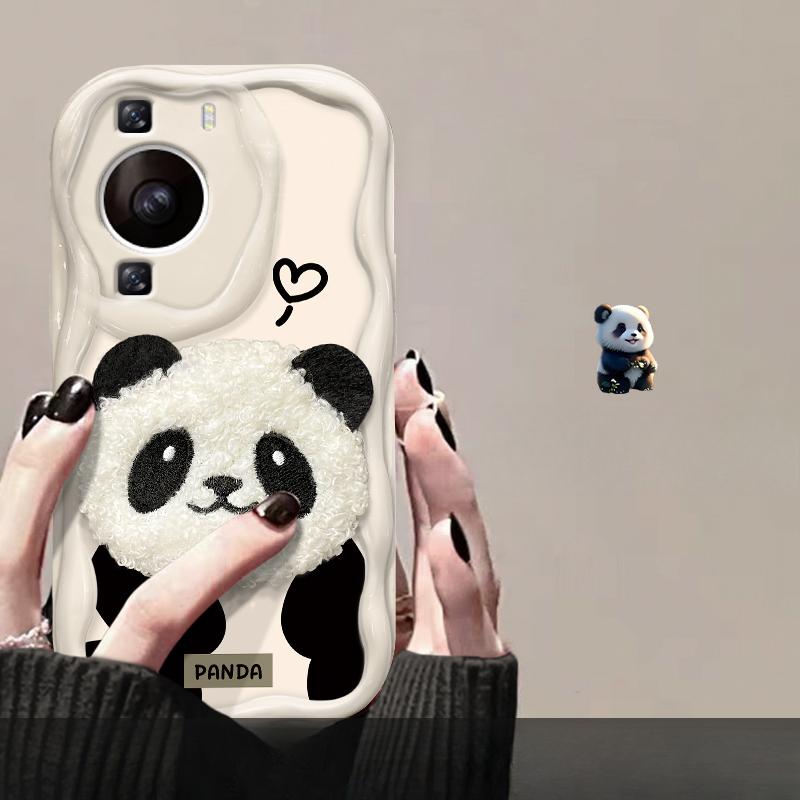 

Подходит для чехла для мобильного телефона Huawei Mate60pro P50/30 Мультяшный плюшевый панда Шнурок Nova11 Honor 90/80 Huawei nova 4