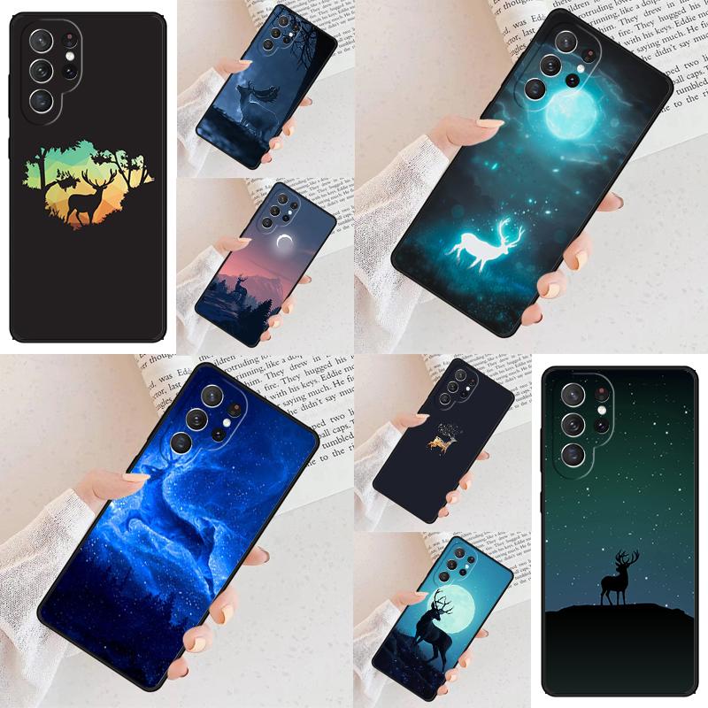Starry Sky Deer Cell Phone Case for Samsung Galaxy S26 Ultra S25 S24 S23 S22 S21 S20 Note10 Cover