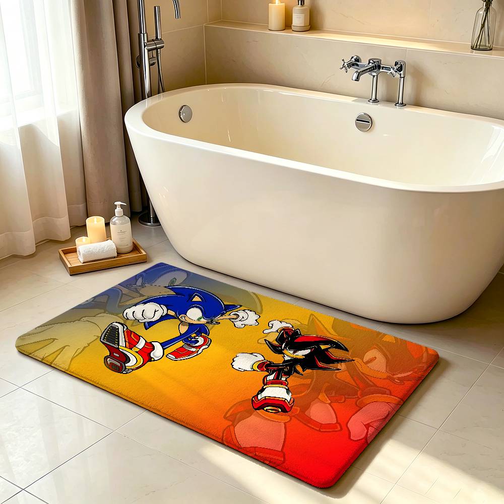 Anime S-Super-S-Sonics Cool Carpet Bathroom Anti-slip Mat Door Mat Home Decoration Mat Entrance Door Mat Scratch-resistant Door