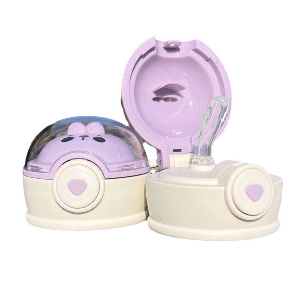 Replacement Water Bottle Cup Lid Plastic Straw Cup Lid Cute Therms Cup Cap Bottle Accessories