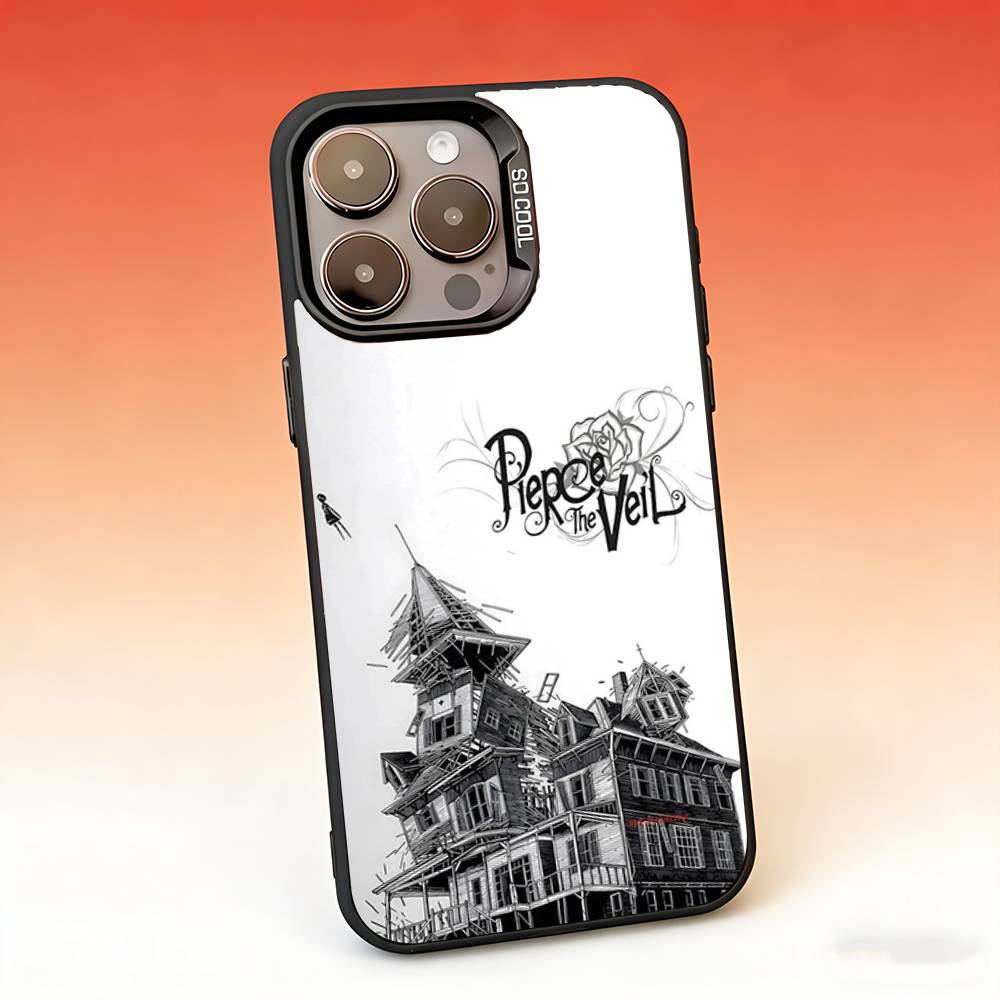P-Pierce The Veil Band Phone Case For iPhone 17,16,15,14,13,12,11,Pro,Max,Plus,Mini,SE,Air Matte Shockproof Case