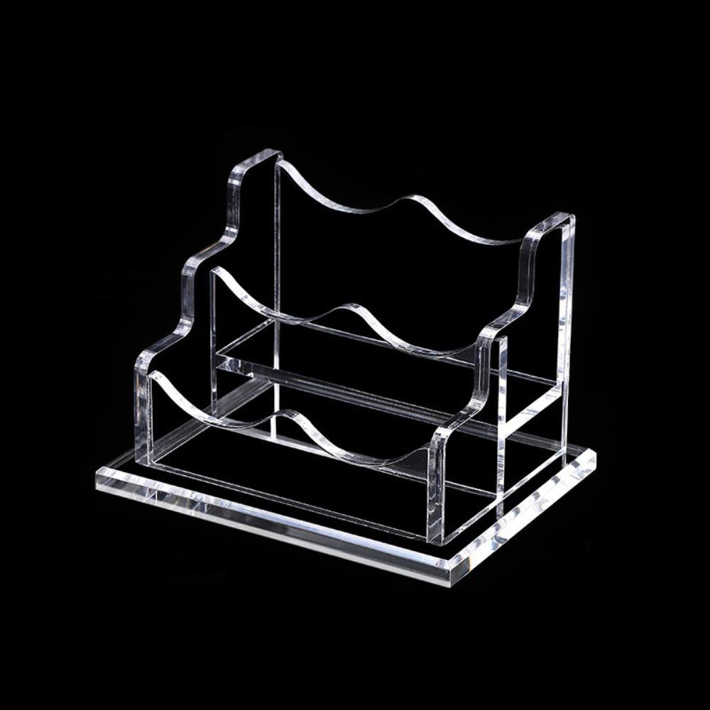 Acrylic Name Card Display Stand Transparent Desktop Display Holder  Office