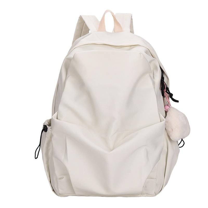 Schoolbag Korean Version Versatile Solid Color Folded Backpack Men's Casual Backpack Women's Travel Bag Junior High School Student School Bag