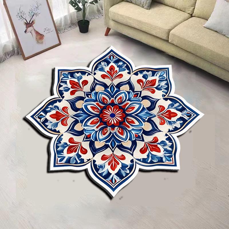 3D Floral Diatomaceous Earth Absorbent Non-Slip Floor Mat for Bathroom, Entrance, Sofa, Bedroom.